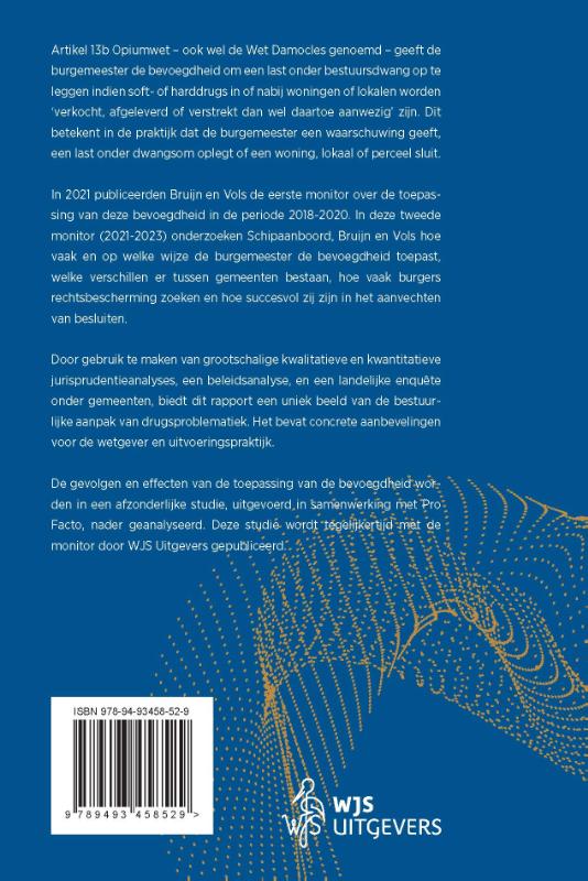 Achterkant van Onderzoek naar de toepassing van de bevoegdheid in artikel 13b Opiumwet