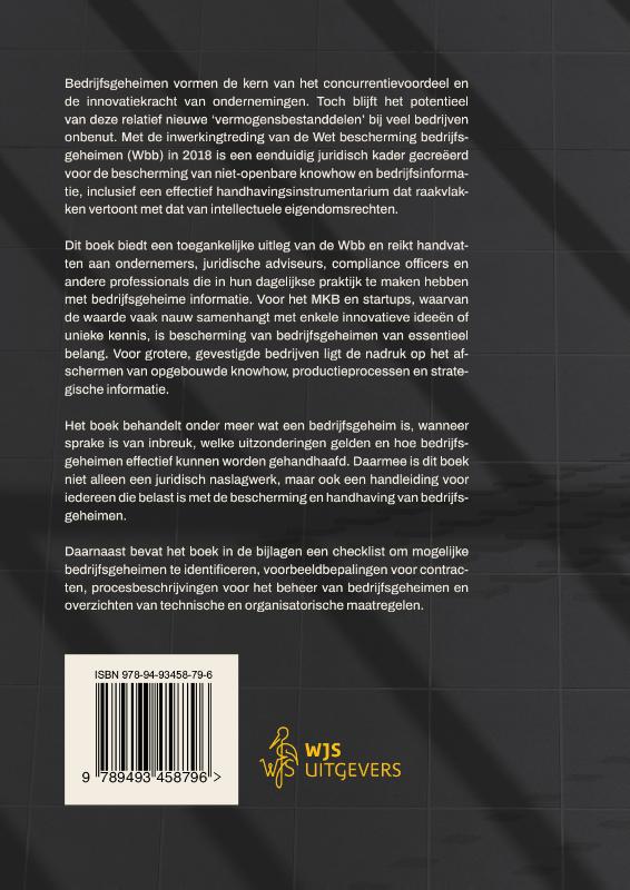 Achterkant van De bescherming van bedrijfsgeheimen