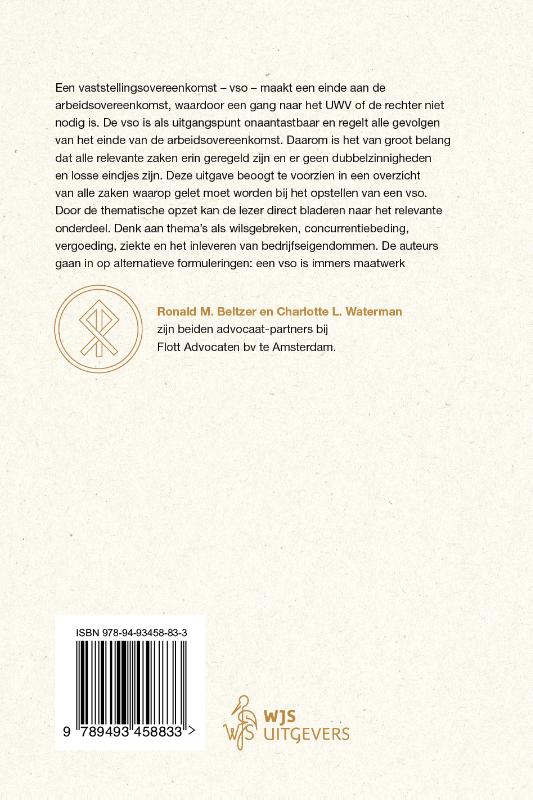 Achterkant van De vaststellingsovereenkomst bij ontslag