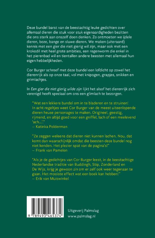 Achterkant van De gier die niet gierig wilde zijn
