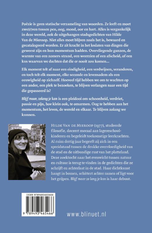 Achterkant van Blijf maar, zolang je kan