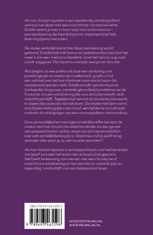 Achterkant van Als mijn lichaam spreekt