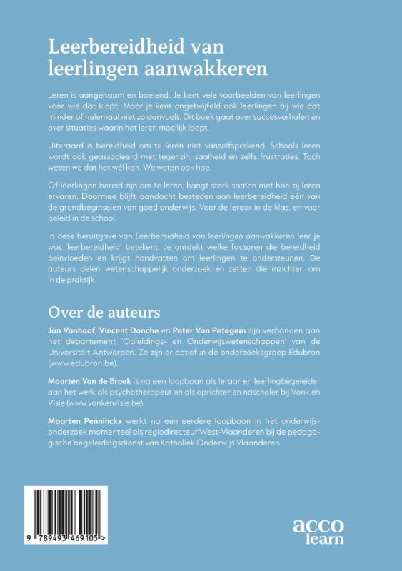Achterkant van Leerbereidheid van leerlingen aanwakkeren