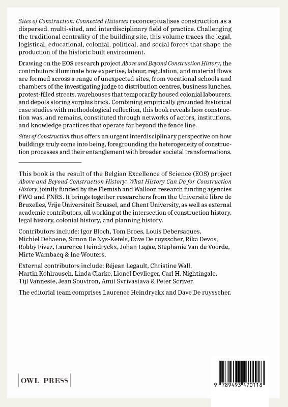 Achterkant van Sites of Construction: Connected Histories