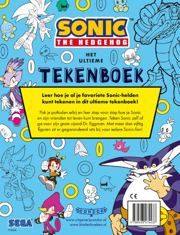 Achterkant van Sonic the Hedgehog - Het ultieme tekenboek