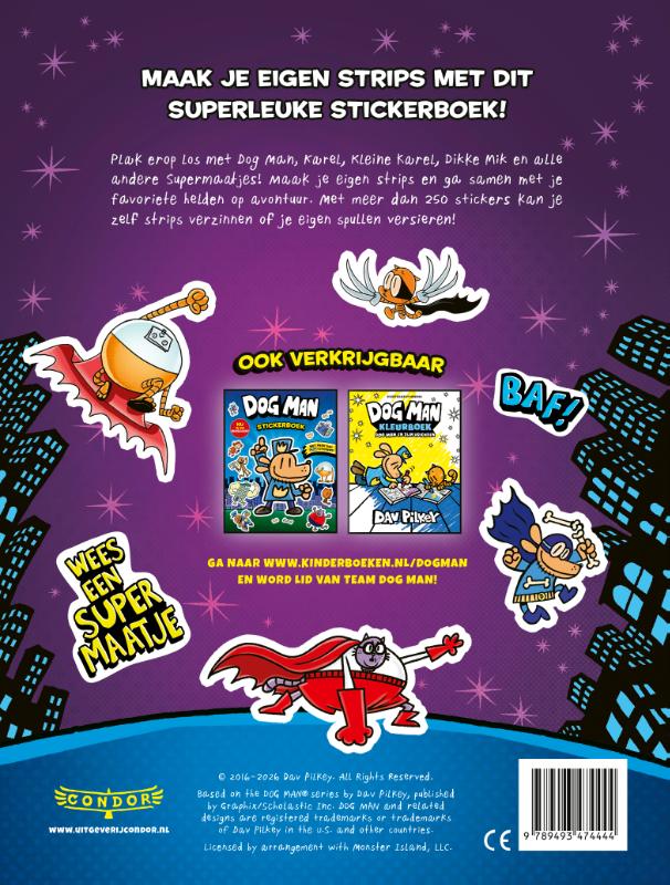 Achterkant van Supermaatjes stickerboek