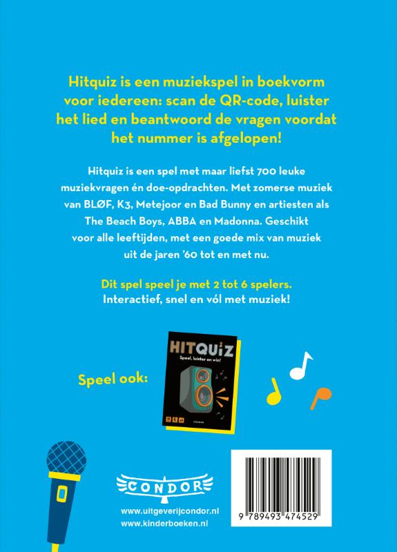 Achterkant van Hitquiz - zomereditie