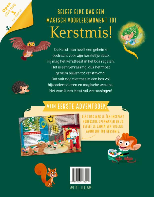 Achterkant van Mijn eerste adventboek - Kerstmis in het dierenbos