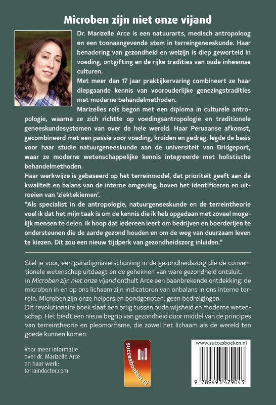 Achterkant van Microben zijn niet onze vijand