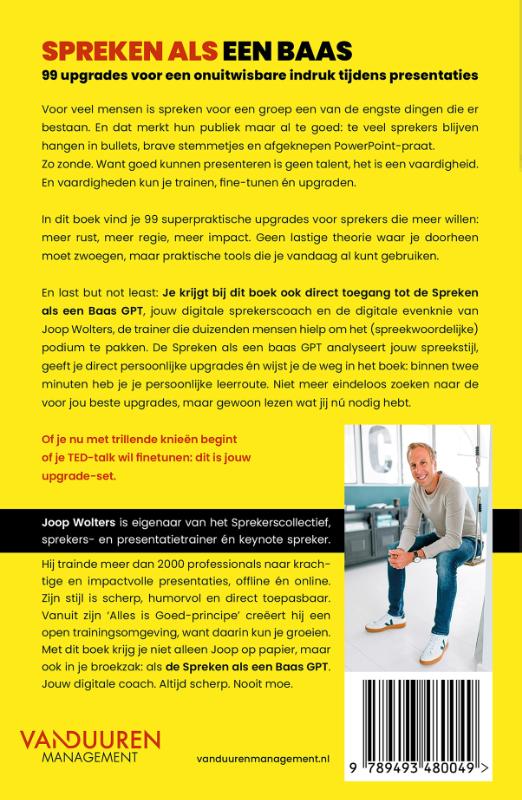 Achterkant van Spreken als een baas