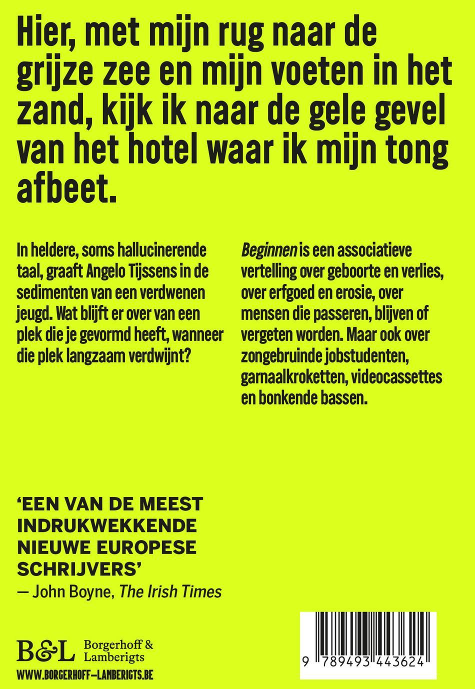 Achterkant van Beginnen
