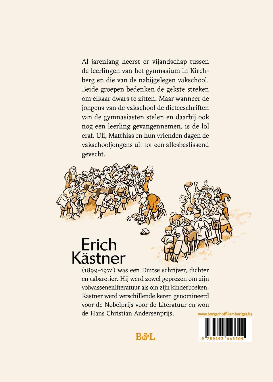 Achterkant van De vliegende klas