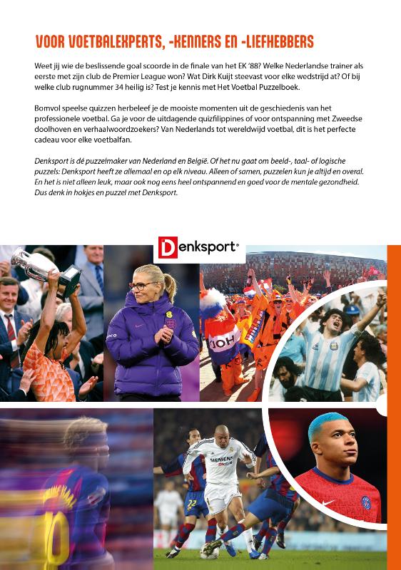 Achterkant van Denksport – Het Voetbal Puzzelboek