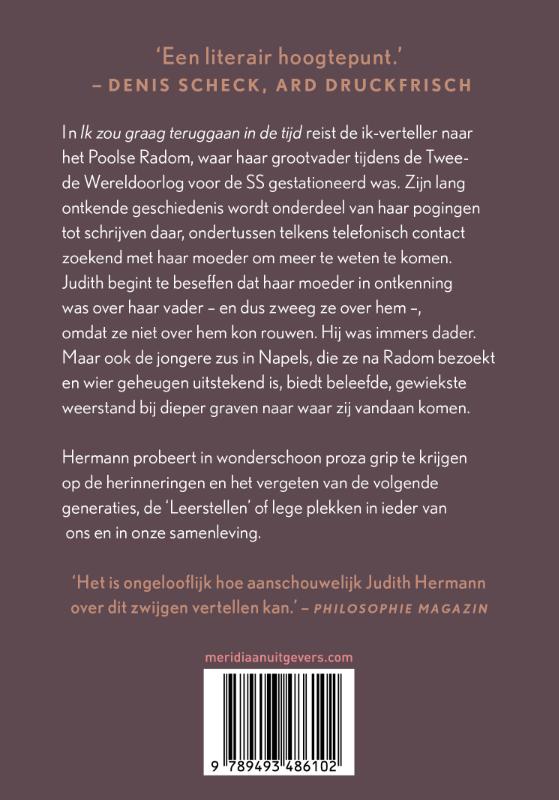 Achterkant van Ik zou graag teruggaan in de tijd