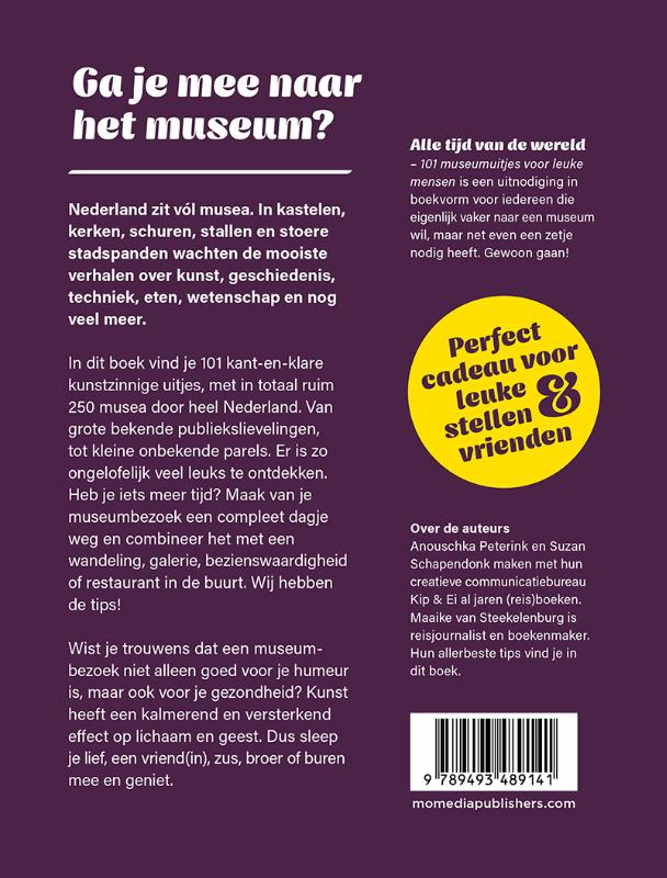 Achterkant van 101 museumuitjes voor leuke mensen