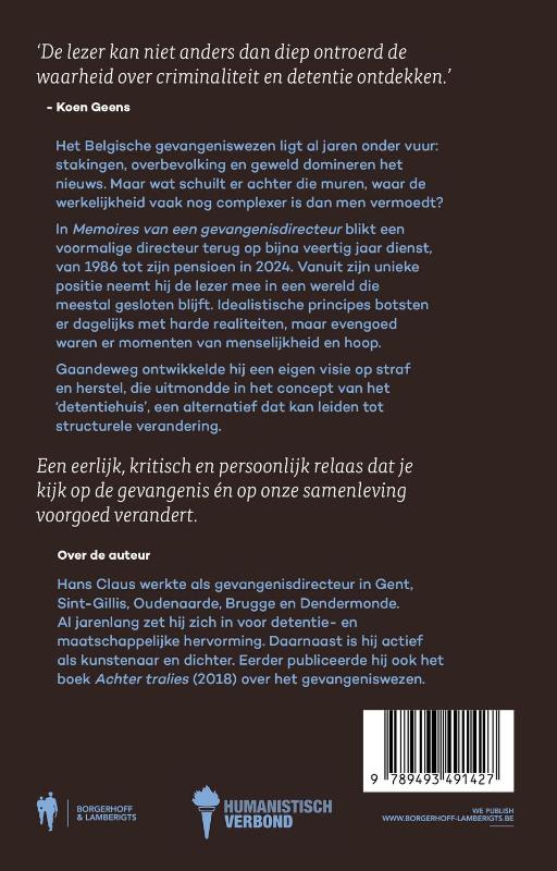 Achterkant van Memoires van een gevangenisdirecteur