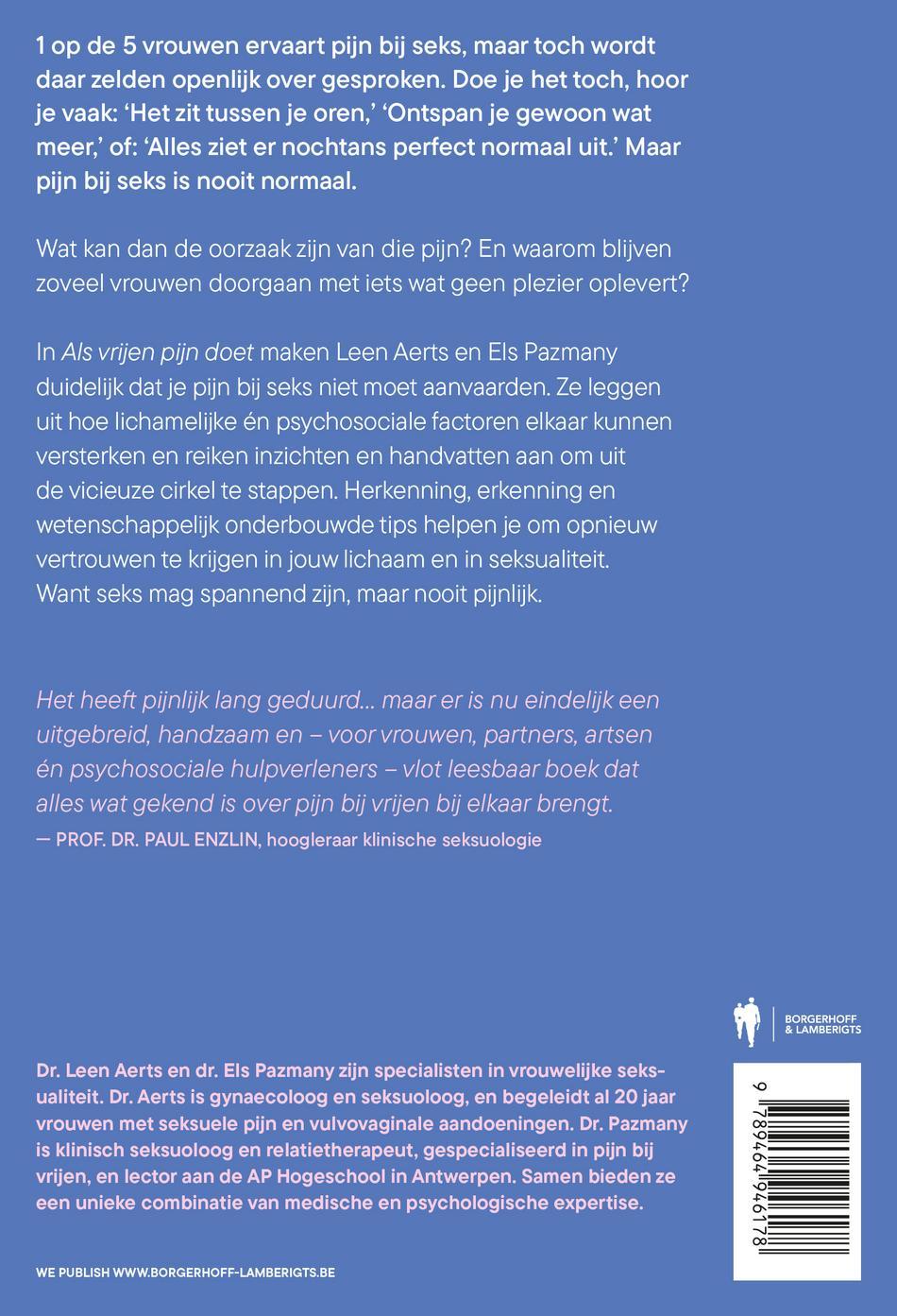 Achterkant van Als vrijen pijn doet
