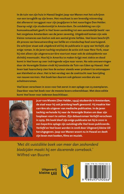 Achterkant van Veel leven