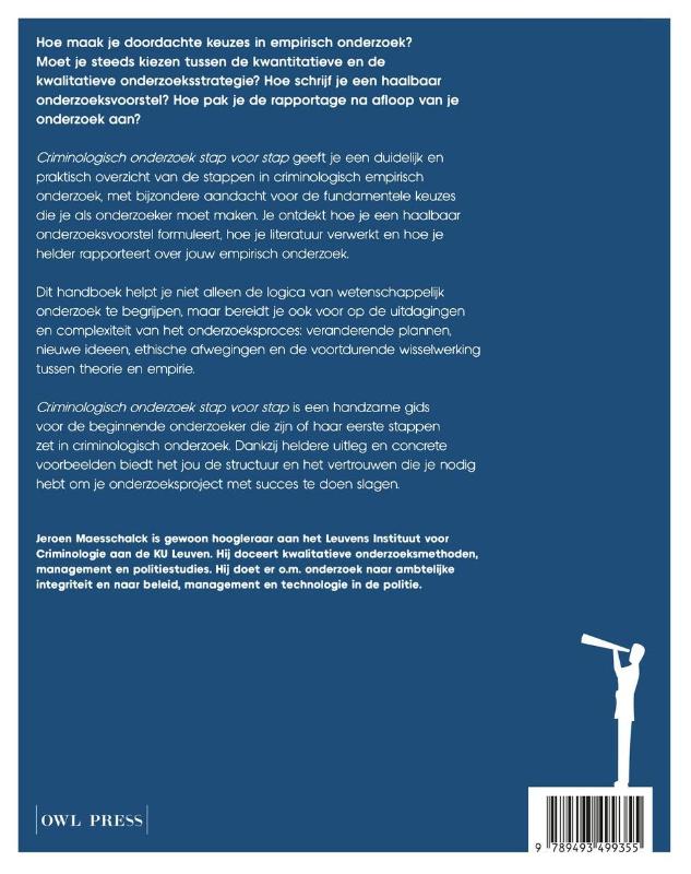 Achterkant van Criminologisch onderzoek stap voor stap