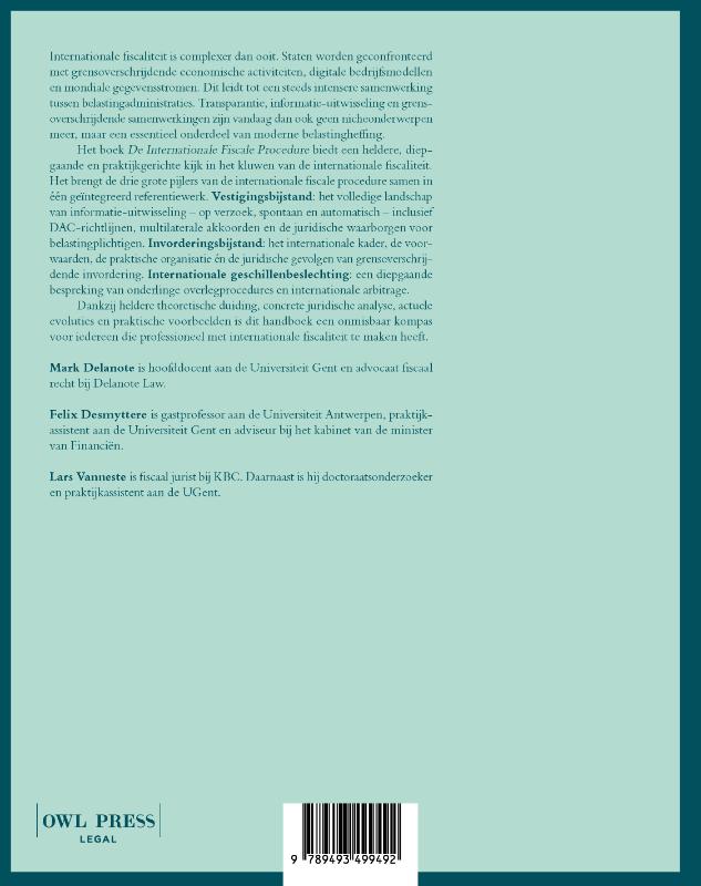 Achterkant van De internationale fiscale procedure