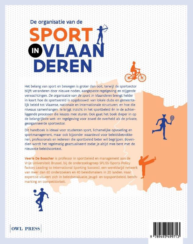 Achterkant van De organisatie van de sport in Vlaanderen