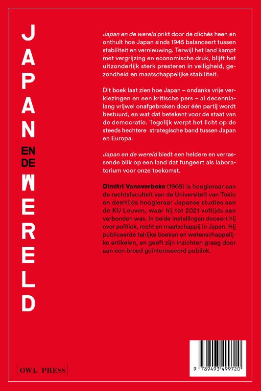 Achterkant van Japan en de wereld