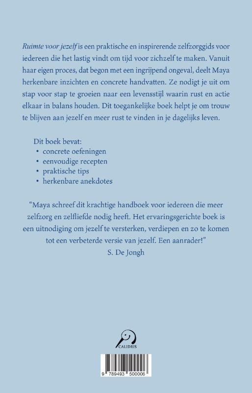Achterkant van Ruimte voor jezelf