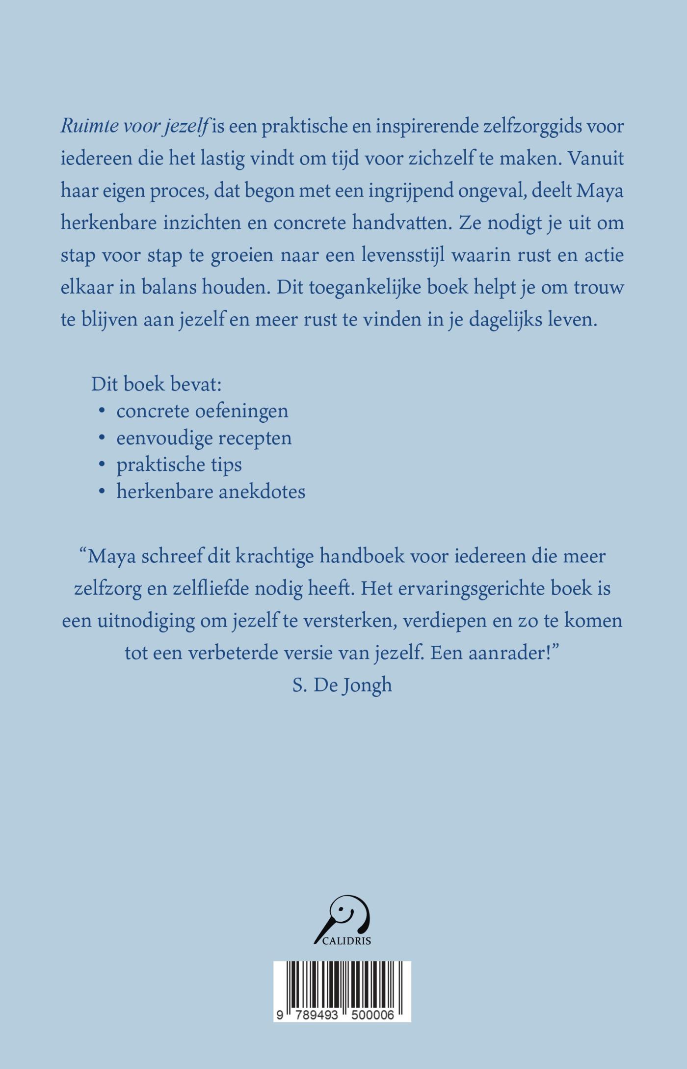 Achterkant van Ruimte voor jezelf