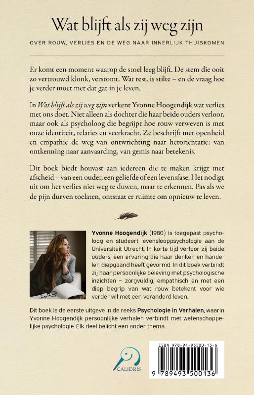 Achterkant van Wat blijft als zij weg zijn