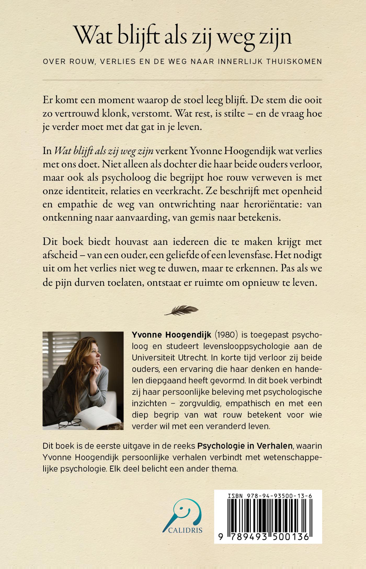 Achterkant van Wat blijft als zij weg zijn