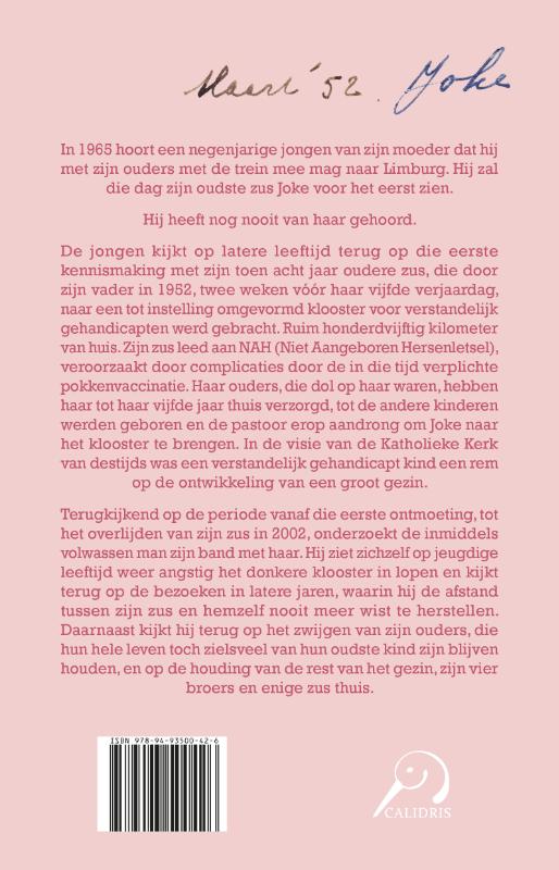 Achterkant van Een zusje ver weg
