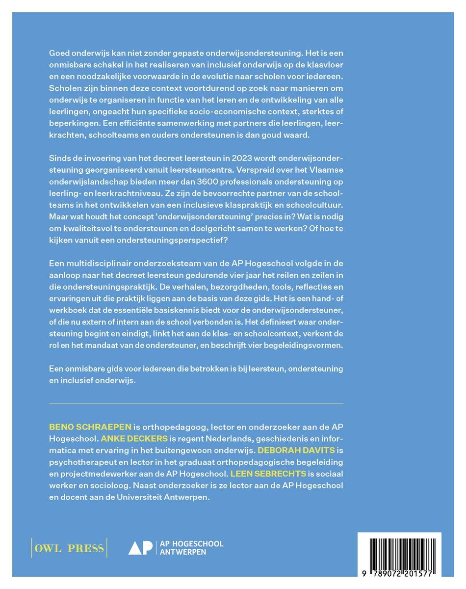Achterkant van Onderwijs ondersteunen
