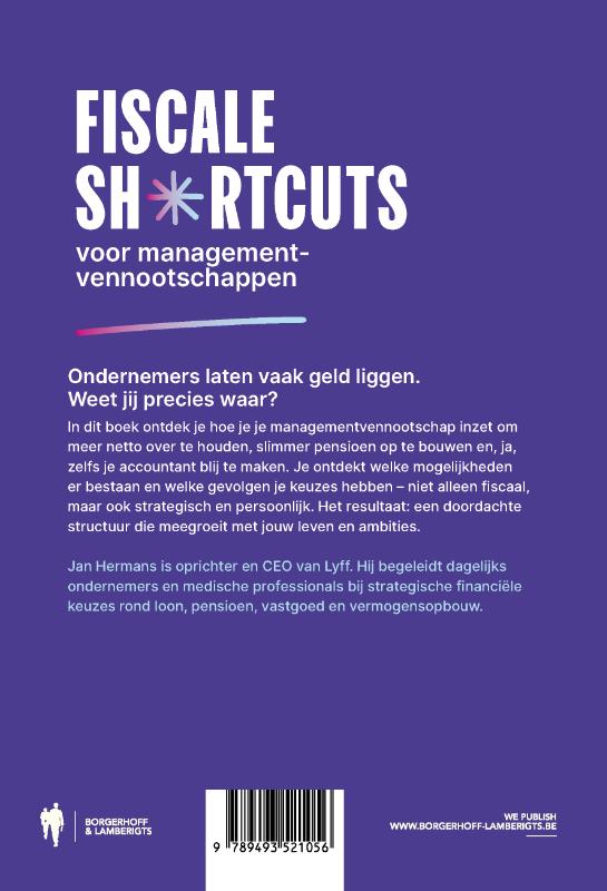 Achterkant van Fiscale shortcuts voor managementvennootschappen