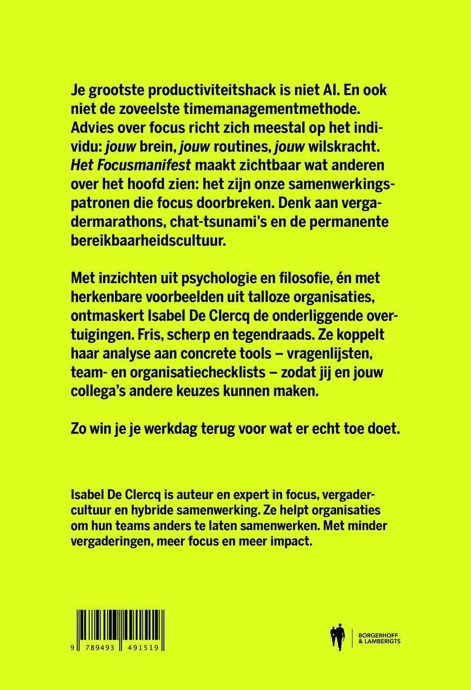 Achterkant van Het Focusmanifest