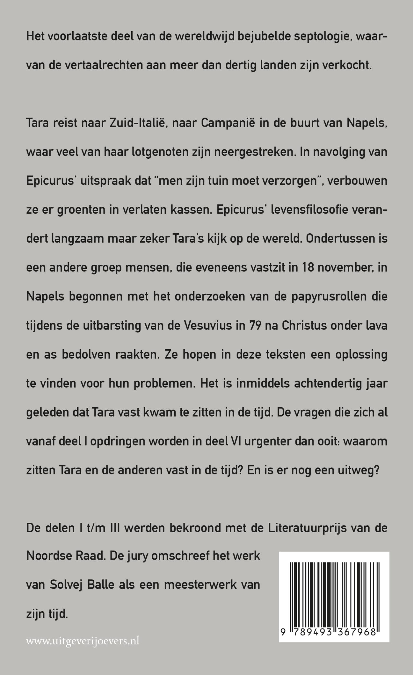 Achterkant van Over de berekening van ruimte VI