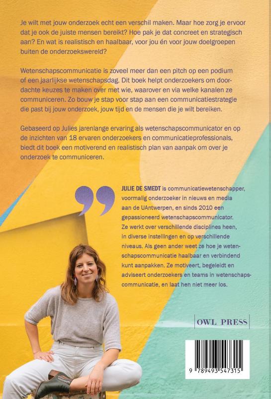 Achterkant van Wetenschapscommunicatie