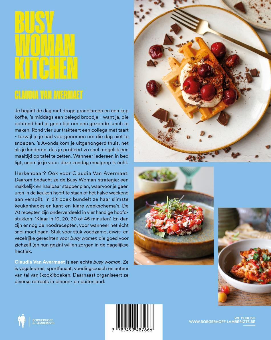 Achterkant van Busy woman kitchen
