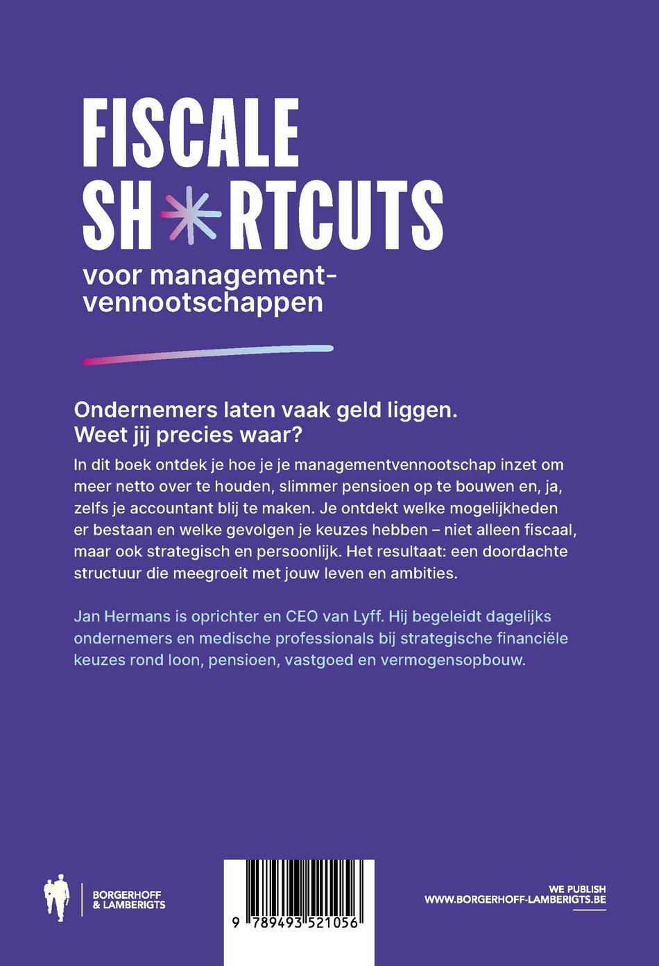 Achterkant van Fiscale shortcuts voor managementvennootschappen