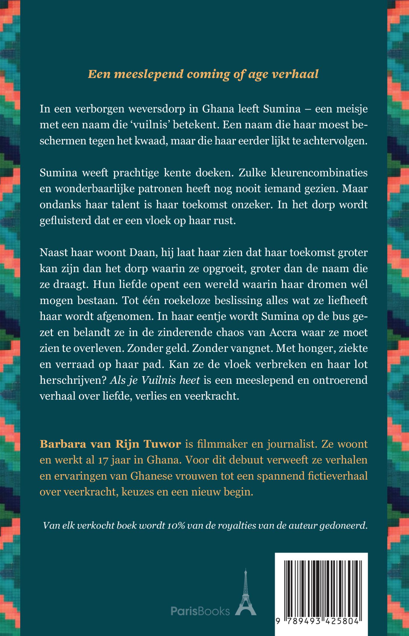 Achterkant van Als je Vuilnis heet