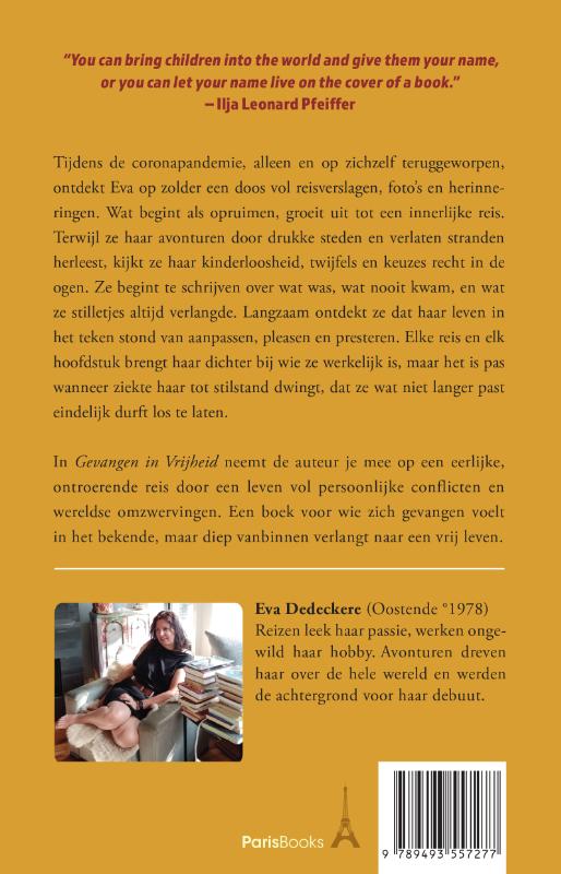 Achterkant van Gevangen in vrijheid