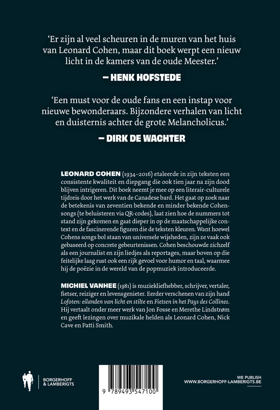 Achterkant van Leonard Cohen