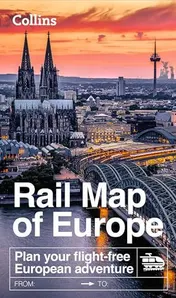 Omslag van Collins Rail Map of Europe: Plan your flight-free European adventure