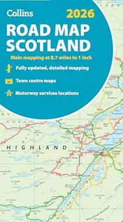 Omslag van 2026 Collins Road Map of Scotland: Folded Road Map