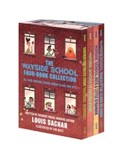 Omslag van The Wayside School 4-Book Box Set Sideways Stories from Wayside School, Wayside School Is Falling Down, Wayside School Gets a Little Stranger, Wayside School Beneath the Cloud of Doom