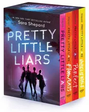 Omslag van Pretty Little Liars 4-Book Paperback Box Set Pretty Little Liars, Flawless Perfect, Unbelievable