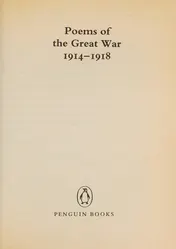 Omslag van Poems of the Great War 1914-1918