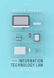 Omslag van Information Technology Law The Law and Society