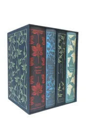 Omslag van The Brontë Sisters (Boxed Set) Jane Eyre, Wuthering Heights, The Tenant of Wildfell Hall, Villette