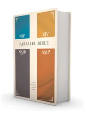 Omslag van NIV, KJV, NASB, Amplified, Parallel Bible, Hardcover: Four Bible Versions Together for Study and Comparison