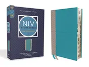Omslag van NIV Study Bible, Fully Revised Edition, Red Letter, Thumb Indexed, Comfort Print [Teal/Grey]